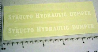 Structo Hydraulic Dumper Dump Truck Stickers St - 038