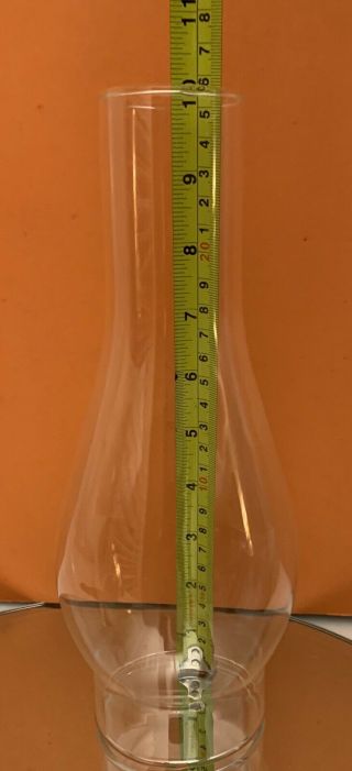 10” Tall Clear Glass Kerosene Oil Lamp Chimney Globe 3” Diametert At Base