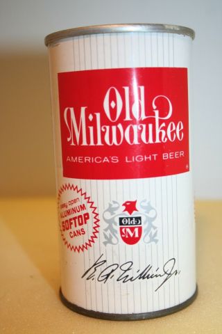 Old Milwaukee Beer 12 Oz.  Mt3.  2 Anmt7 1962 Flat Top From Milwaukee,  Wisconsin