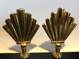 Solid & Shiny Brass Lamp Finial,  By Ordering 1 Time You Get 2 Fan Finials 243