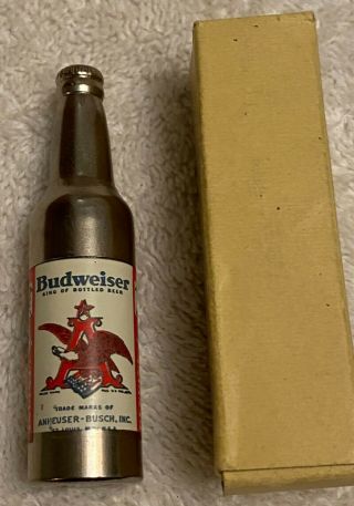 1940 ' s Budweiser Bottle Cigarette Lighter Kem Co.  Detroit Mich USA MIB 2