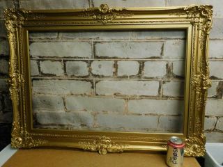 Vintage Old Picture Frame Large Gold Fits A 29 " X 19 Inch Painting