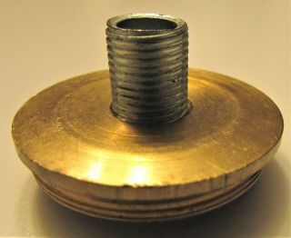 Solid Brass 2 Oil Lamp Collar Convert To Electric 1/8 " Npt,  5/8 " Steel Tube