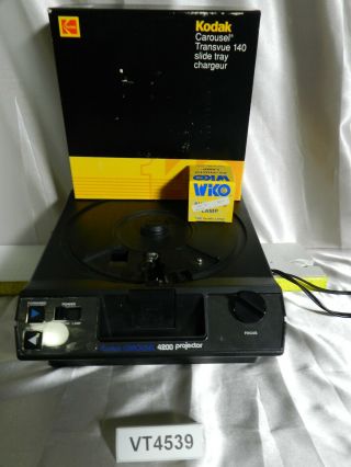 Vintage Kodak Carousel 4200 Projector W/ 140 Tray,  Carrying Case & Xtras Vt4539