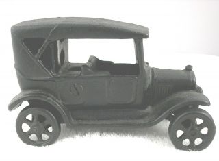 Vintage 1970s Cast Iron Model T Car Model,  6 X 4 X 2 And 1/2 Inches