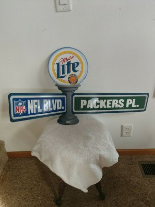 Miller Lite Nfl Boulevard Packers Place Tin Sign