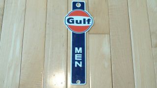 Vintage Gulf Oil Plastic Restroom Key Signs with a NOS Metal Key Rack 3