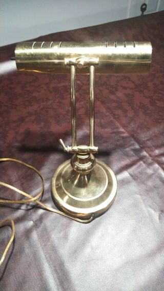 Vintage Dual Adjustable Brass Desk Lamp And Piano Lamp.