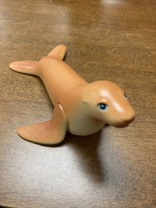 Vintage Rubber Seal By Mattel Tan Color Soft Collectible Dated 1995