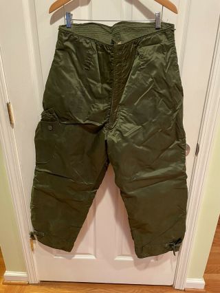 Vintage Us Navy Usn Military Deck Pants Extreme Cold Weather Trousers Large
