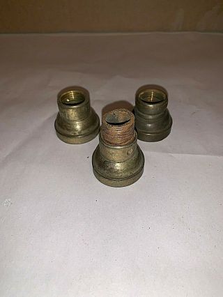 Set Of 3 Vintage 3/8 " Pipe Thread Socket Caps