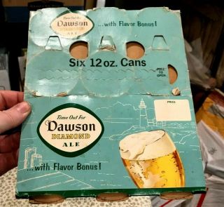 Vintage Dawson Diamond Ale 6 Pack 12oz Beer Can Holder Dawson Brg Bedford Ma