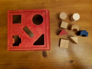 Vintage Creative Playthings Toy Shape/block Sorter Box With 8 Blocks