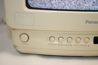 Vintage Panasonic 9” Color Television CT - 9R11A White Gaming CRT TV 2
