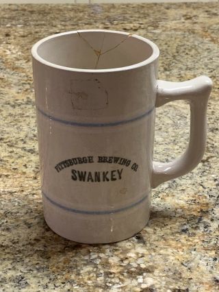 Pre - Prohibition Pittsburgh Brewing Co.  Swankey Beer Mug Stoneware