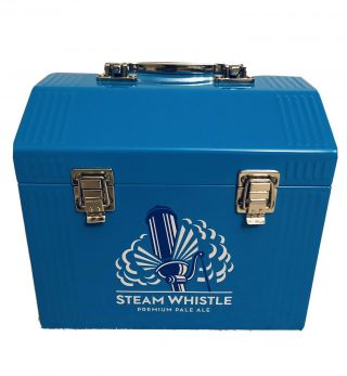 Steam Whistle Stainless Steel Vintage Style Beer Cooler Lunch Box Fit 6 Tall