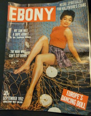Ebony September 1952 Cheesecake Cover Sonny Till & His Orioles Mabel Mercer