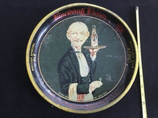 Cincinnati Cream Who Wants The Handsome Waiter Tin Litho Serving Beer Tray