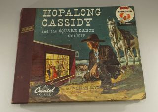 1950 Hopalong Cassidy And Square Dance Holdup 78rpm Record Set W/ Story