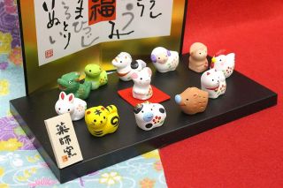 Chinese Zodiac Japan Mino yaki Ceramic Figurine Year 12 zodiac Japan 2