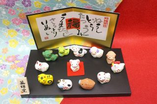 Chinese Zodiac Japan Mino yaki Ceramic Figurine Year 12 zodiac Japan 3