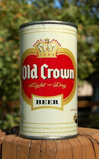 Old Crown " Lazy - Aged " Flat Top Beer Can Tough " Keglined " Version