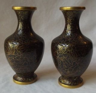 Lovely Vintage Chinese Cloisonne Jingfa Millefiori Vases