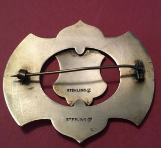 Vintage Sterling Silver Canada Maple Leaf Enamel Pin.  Canadian Sheild 3