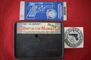 Vintage Glock 19 Tupperware Box For Gen 1 Or Gen 2 & 1990 Brochure