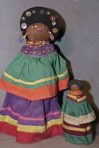 2 Old Vintage Seminole Indian Dolls