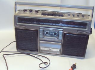 Vtg Ge General Electric Am/fm Cassette Tape Radio Boombox 3 - 5252a