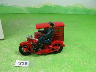 Vintage Autocraft Metal Us Mail Motorcycle / Sidecar / Rider 54mm Model 2238
