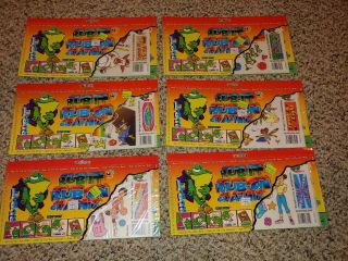 6 Vintage 1998 Rub - It Rub - On Graphix,  Weird - Ohs,  Nutty Mads,  Monsters