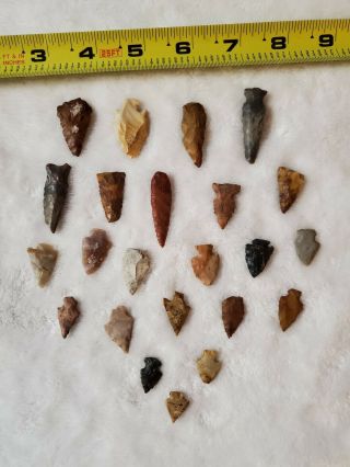 Authentic Indian Arrowheads Bird Points Native American
