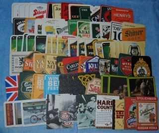 75 Beer Mats Coasters British Pubs Some Us Michigan And More Square