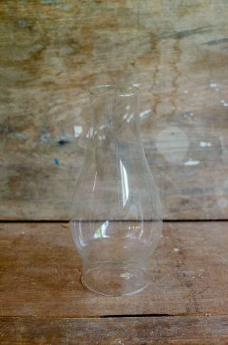 Antique Kerosene / Oil Lamp Clear Glass Chimney Part Replacement