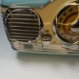 Memorex Model MTT3200 AM/FM Stereo Radio CD Player Vintage Style 50 ' s Turquoise 3