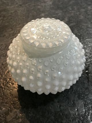 Vintage Hobnail Milk Glass Shade Globe Light Fixture Unique Pattern