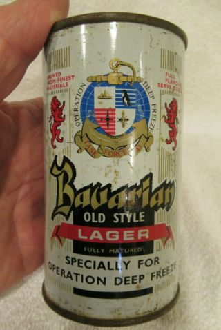 Vintage Bavarian Lager Flat Top Beer Can - Operation Deep Freeze Antarctica