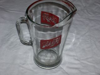 Vintage Schlitz Beer Pitcher,  Heavy Glass,
