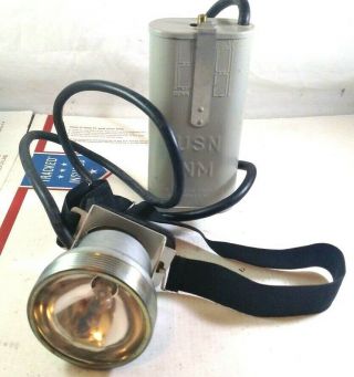 Vintage G.  T Price Usn Nm Headlamp Flashlight Miners Lamp Light Navy Military Usa