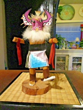 Vintage Hopi Native American Indian Wooden Kachina Doll,  Signed