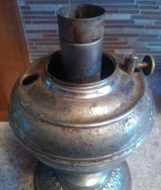 Vintage c.  1900 Rayo & B&H Nickel Center Draft Oil Lamps LOOK Part Repair 3