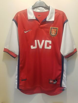 Arsenal Football Club Home Shirt 1998 - 1999 Vintage Size Small