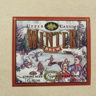 Upper Canada Winter Brew Beer Label Toronto - Canada