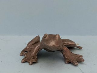 Vintage Cast Metal Lead Frog Toy Figurine Miniature