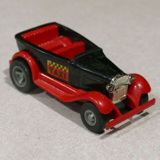 Vintage Tonka Model T Taxi Red / Black Metal & Plastic No Window Frame or Roof 3