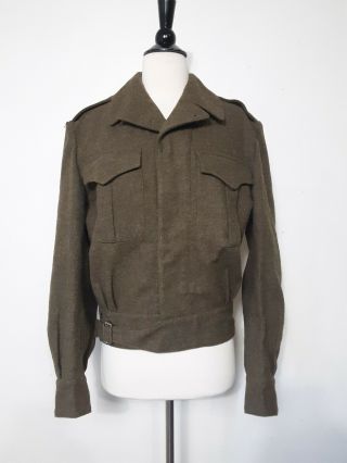 1966 Vntg Shiff & Co Battle Dress Wool Uniform Jacket Coat Sz N10 Breast 36 - 37