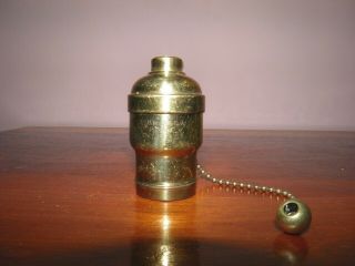 Antique/vintage,  Brass " P&s " Patented,  Fat Boy,  Uno,  Pull Chain,  Lamp Socket.