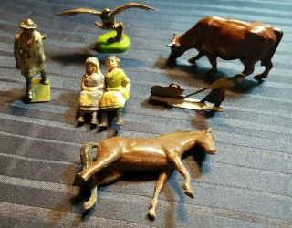 Vintage Lead Metal Toy Figures England And Germany